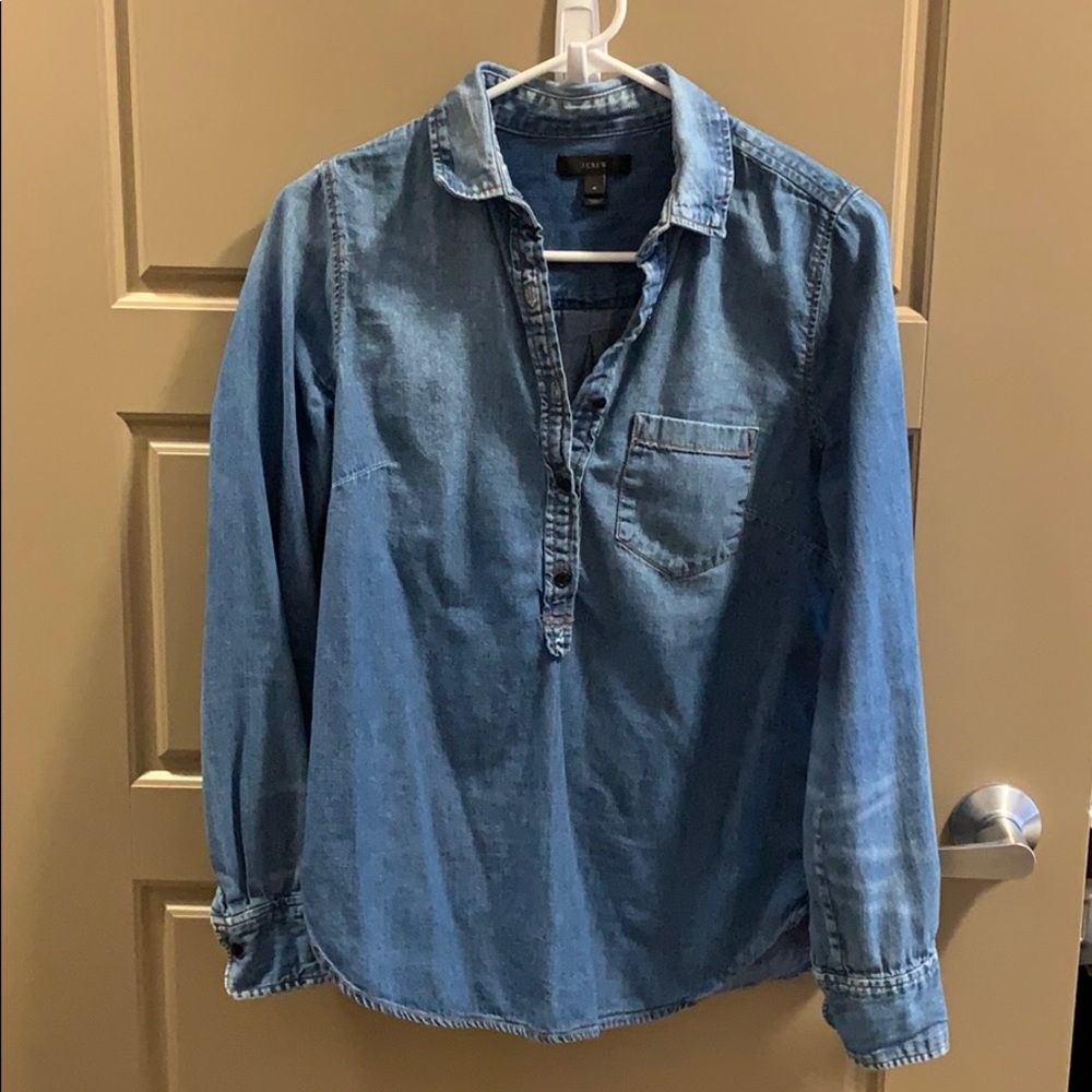 J.Crew jean pullover shirt size 4
